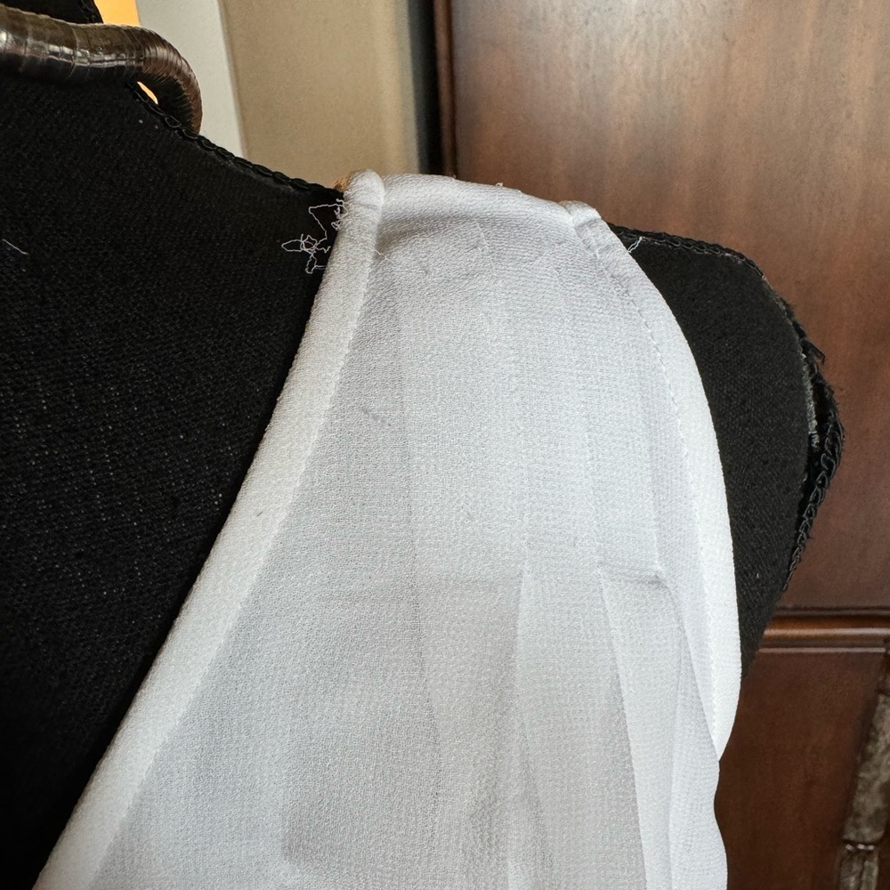 Aiden Mattox White One‎ Shoulder Mini Dress - Picture 3 of 11